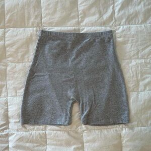 Brandy Melville light gray biker shorts